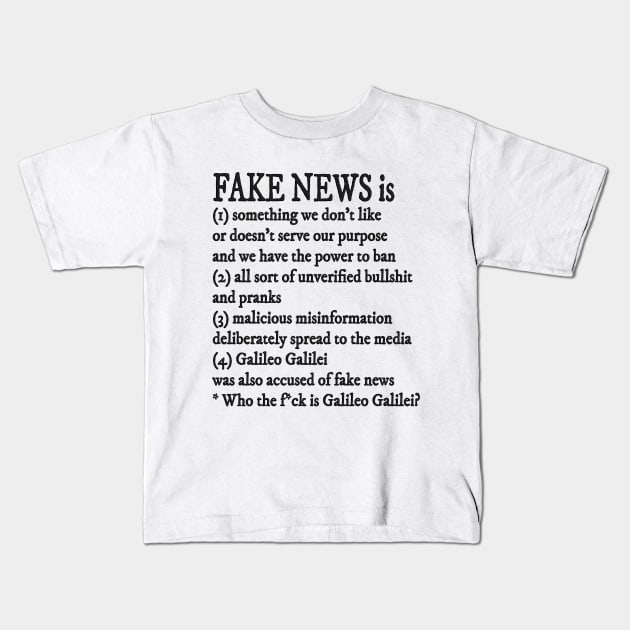 Fake News: A Definition Kids T-Shirt by black8elise